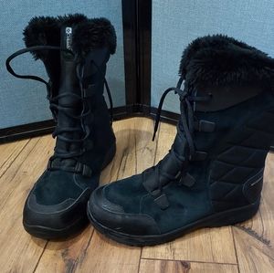 Columbia sz 10 ice maiden waterproof boots black fur